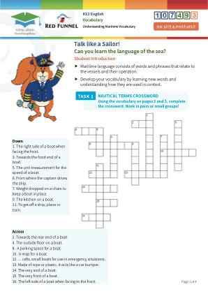 Click to view Resource 107493 Talk Like a Sailor! Understanding Maritime Terminology