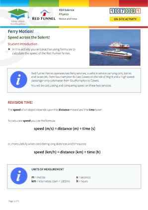 Click to view Resource 107091 Ferry Motion: Speed across the Solent!