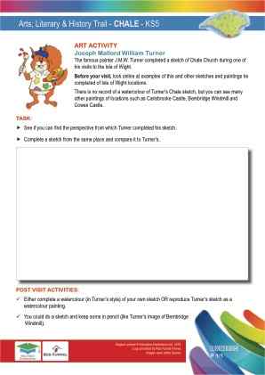 Click to view Resource 107684 Arts & Literary Trail - Chale & Blackgang - KS5