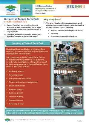 Click to view Resource 152051 Investigating Local Business in a Competitive Environment 